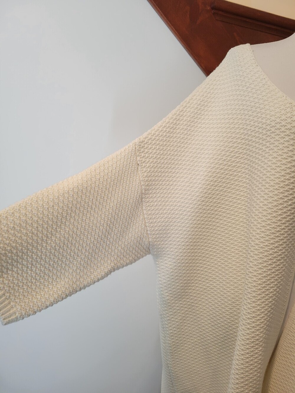 Ellos Cream Open-Front Knit Women's Sweater Cardigan Size 3X - Picture 6 of 7